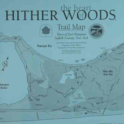 The Heart of Hither Woods Trail Map, Town of East Hampton, 1997