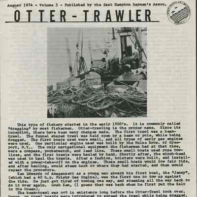 East Hampton Baymen's Association Newsletter, August 1974, Volume 3 | Montauk Library Archives