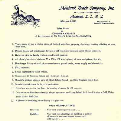 Montauk Beach Company Materials