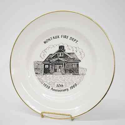 Montauk Fire Department 30th Anniversary Commemorative Plate