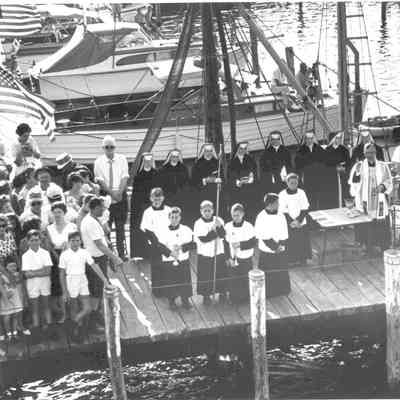 Blessing of the Fleet, c. 1950s | Frank and Barbara Borth Collection, Montauk Library Archives