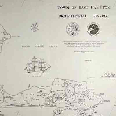 Town of East Hampton Bicentennial Map 1776-1976