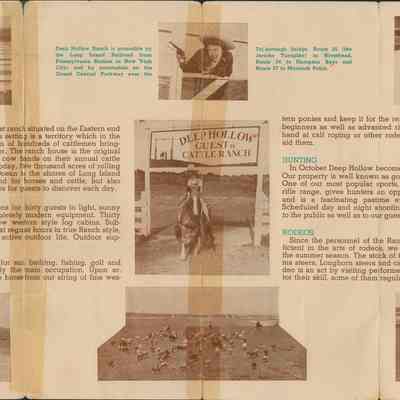 Deep Hollow Guest & Cattle Ranch Brochure, c. 1930s-1940s | Montauk Library Archives