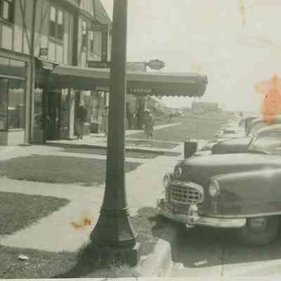 Montauk Main Street and Shagwong Tavern, c. 1940s | McLaughlin Family Digital Collection