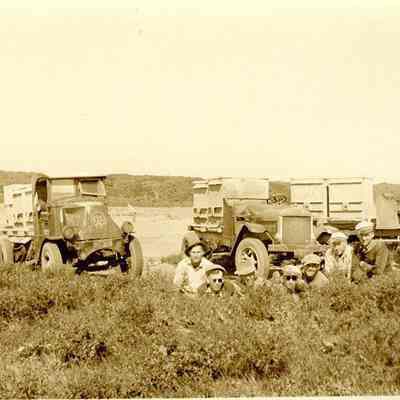 Road crew, Edgemere Road, c. 1930s | Bob Byrnes Collection, Montauk Library Archives
