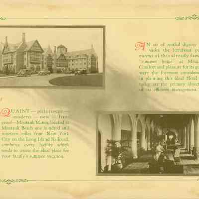 Montauk Manor booklet, c. 1930s, page 3 | Montauk Library Archives