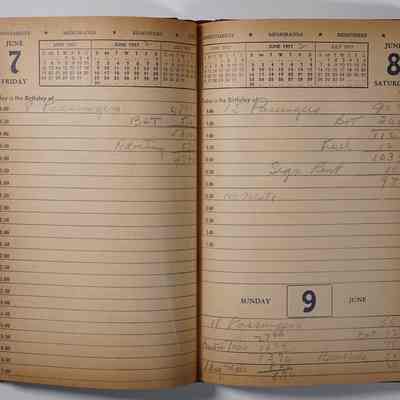 1957 logbook of Howie Carroll | Captain Howard "Howie" Carroll Logbook Collection, Montauk Library Archives.