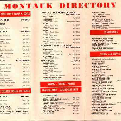 Montauk Directory published by the Montauk Chamber of Commerce | Montauk Library Archives