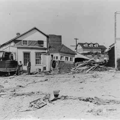 Hurricane Damage to Duryea's Ice House, circa September 1938.