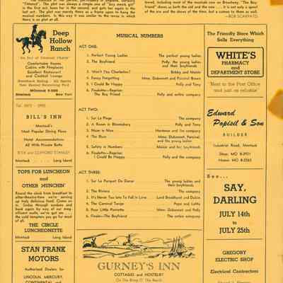 Montauk Manor Playhouse program, 1959 | Montauk Library Archives