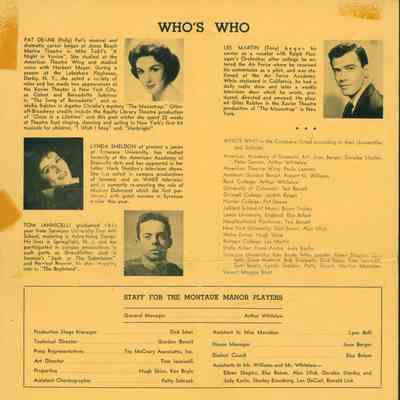 Montauk Manor Playhouse program, 1959 | Montauk Library Archives