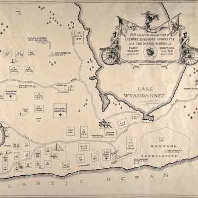 Field Map of the Encampment of Colonel Theodore Roosevelt and the Rough Riders at Camp Wikoff, Montauk, L.I., N.Y.