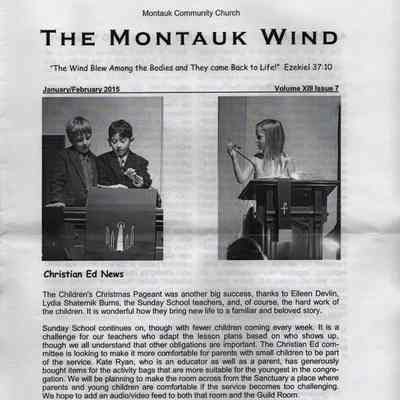 Montauk Wind Newsletter | Nancy Pfund Montauk Community Church Collection, Montauk Library Archives