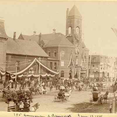 Parade on Maine Street, 150th Anniversary of Brunswick