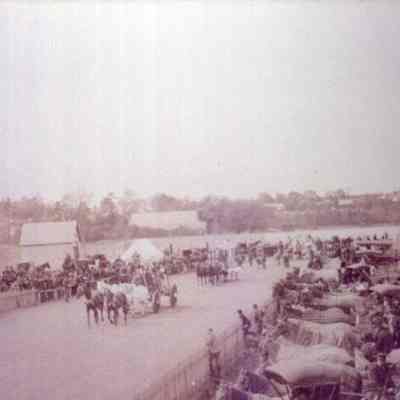 A photo of the Topsham Fair race track.