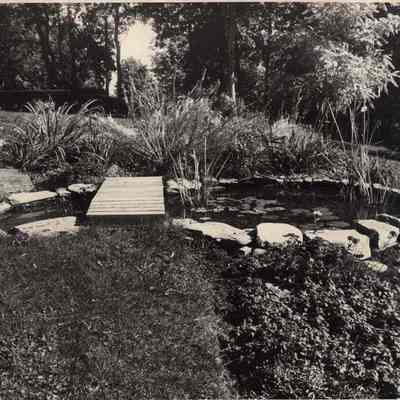 A photo view of a backyard water pool. 10/12/1992