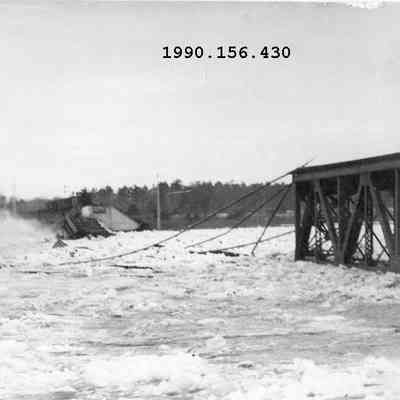 Flood of 1936 Destroying the Railroad Bridge
