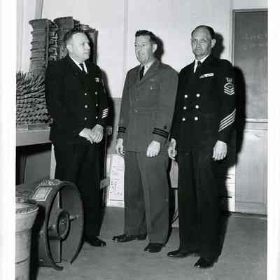 VT Love, ADC; Lt. Cmdr. CG Hunt; VC Brown, AOC