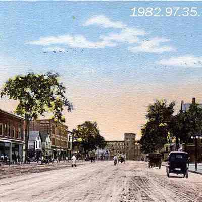 A picture postcard view of Maine Street.