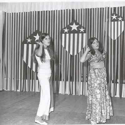 Agnes, Kathy, Donna and Chris are doing a routine to open the Talent Competition.