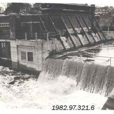 Water flowing over the Power Station Dam