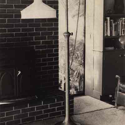 A photo view of a free standing lamp. 11/17/1980.