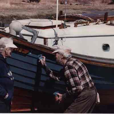 Paint Touchups on the Boat