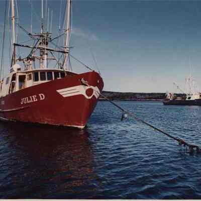 A photo view of shrimp boat at Cundy's Harbor. 3/4/1992