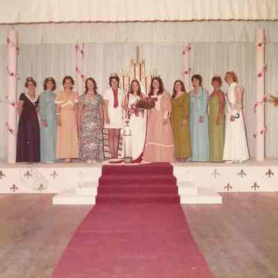 The newly elected Teen Queen Phyllis Gaudreau with past Teen Queens
