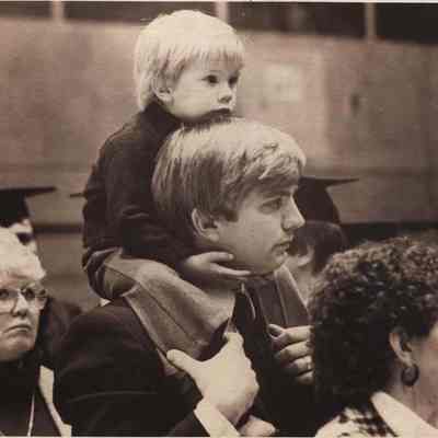 A photo view of A. LeRoy Greason's inauguration. 10/12/1981.