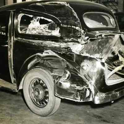 Wrecked Car that James Adams Was Killed In