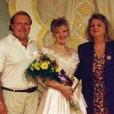 Teen Queen 1993 Michele Byras with her parents William & Pamela Byras.
