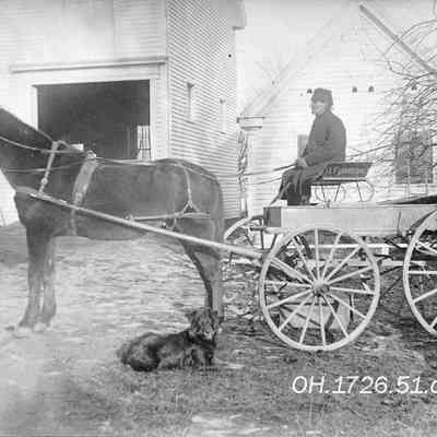 Unknown man in wagon