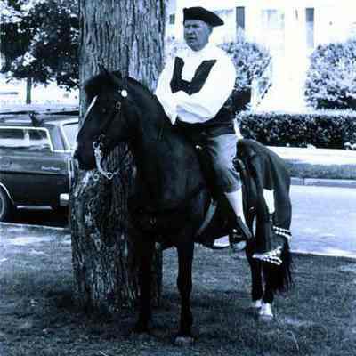 "Colonial" man on horse