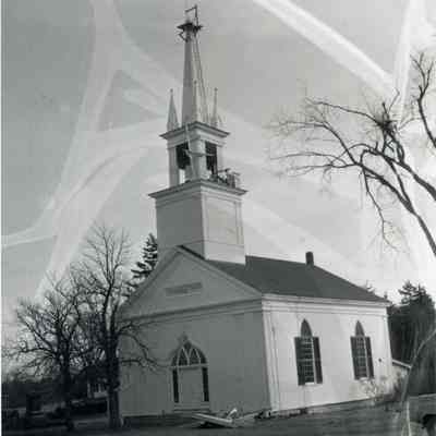 A photo of the Kellog Church at Harpswell. 1/22/1956