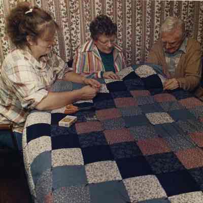 Quilt Making at the Freeport Nursing Home