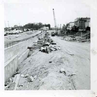 Building of Route 1underpass, 1961