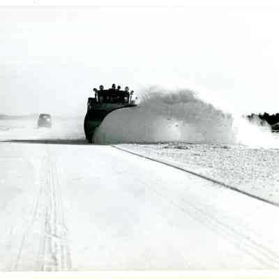 Snow Plow on Naval Air Station Runway