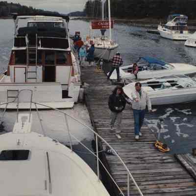 A photo view of the boat show at New Meadows Marina. 4/27/1992.