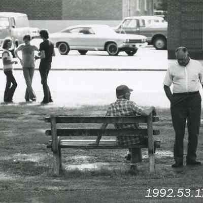 A photo of Maine St. from the Mall. c.1970