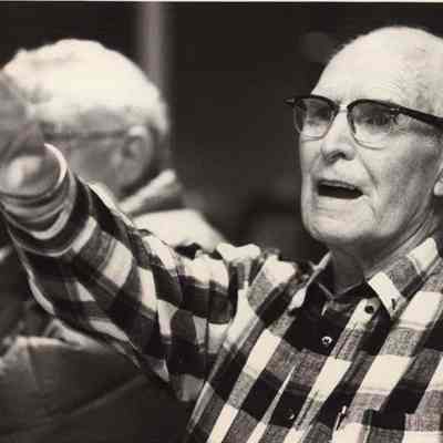 A photo view of Frank Bailey from South Harpswell. 4/15/1992.