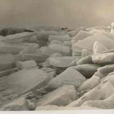 Ice on the River Bank