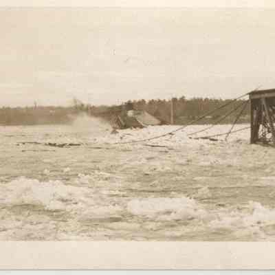 1936 Androscoggin River Flood, MCRR Bridge Destroyed