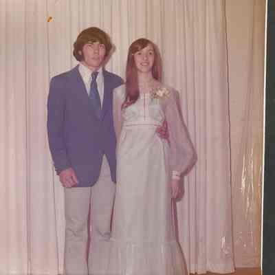 Mary Ann Licameli and her escort Roland Menard at the Teen Queen Dance..