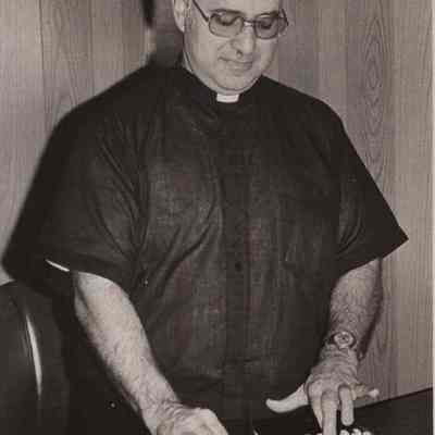 A photo view of Father Emile Guilmette. 8/4/1977.