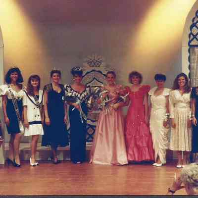 A color photograph of the queens