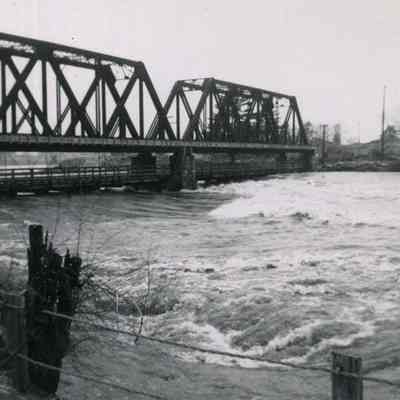 Black Bridge during flood of 1950s
