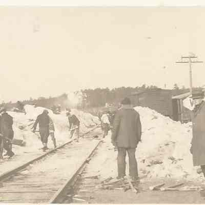 Shoveling Snow off of the Railroad Tracks