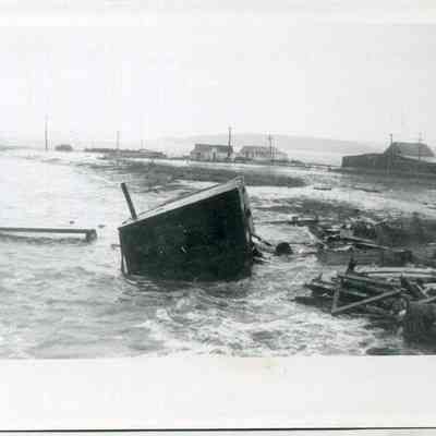 Potts Point Cove and Estes Beach, South Harpswell, during a Hurricane