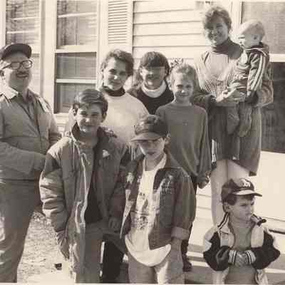 A photo view of the Adams family. 4/24/1992.